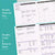 BOGO Undated Budget Planner and Monthly Bill Organizer Soft Turquoise Lion