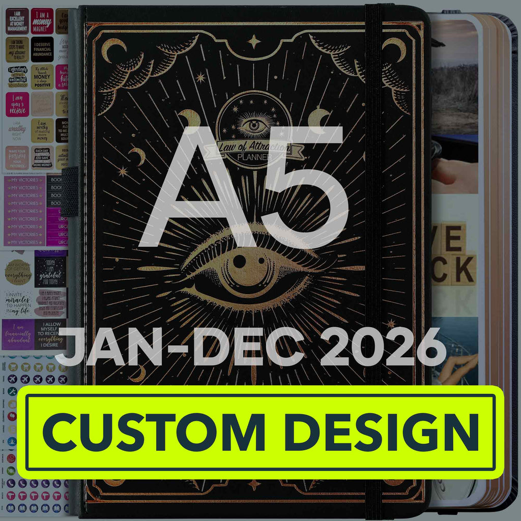Custom Design: Jan - Dec 2026 Dated Sunday Start A5 Size
