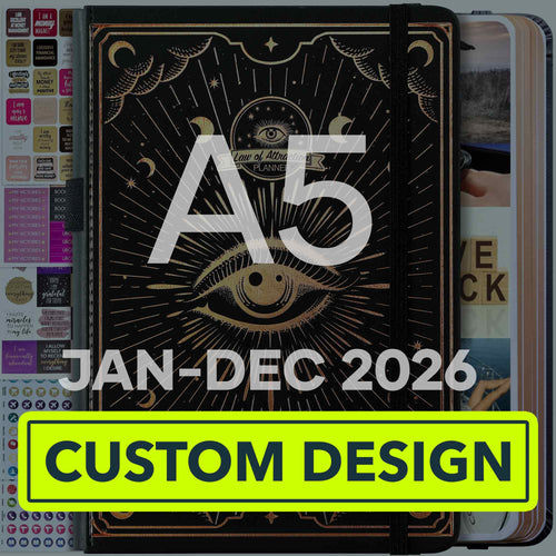 Custom Design: Jan - Dec 2026 Dated Sunday Start A5 Size