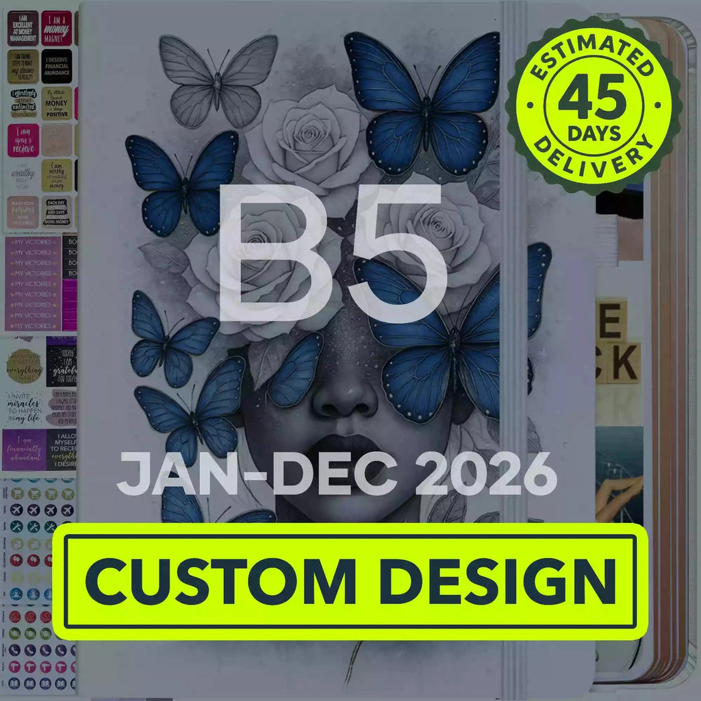 Custom Design: Jan - Dec 2026 Dated Sunday Start B5 Size