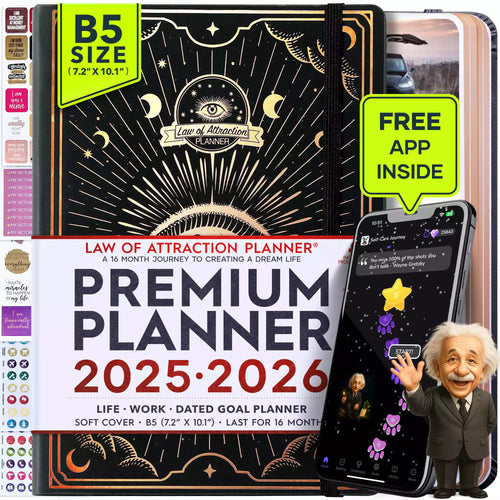 Sep 2025 - Dec 2026 Dated Deluxe LOA 16 Month Planner (B5 size: 7.5 x 10 inches) Eye