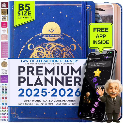 Sep 2025 - Dec 2026 Dated Deluxe LOA 16 Month Planner (B5 size: 7.5 x 10 inches) Time