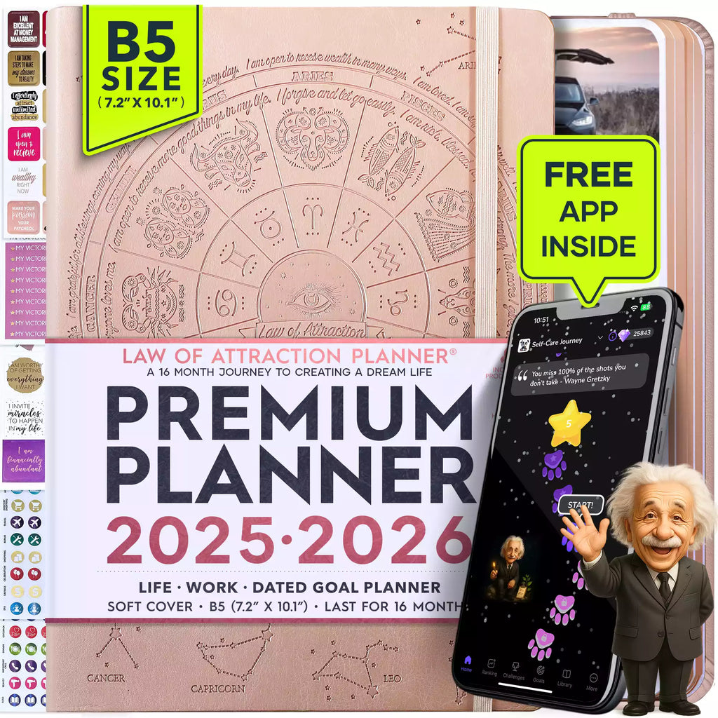 Sep 2025 - Dec 2026 Dated Deluxe LOA 16 Month Planner (B5 size: 7.5 x 10 inches) RG Astro
