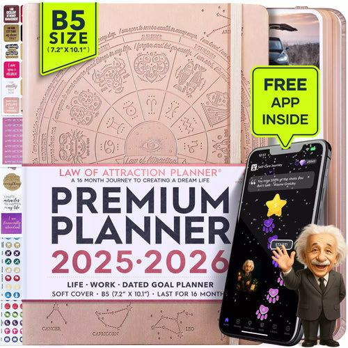 Sep 2025 - Dec 2026 Dated Deluxe LOA 16 Month Planner (B5 size: 7.5 x 10 inches) RG Astro