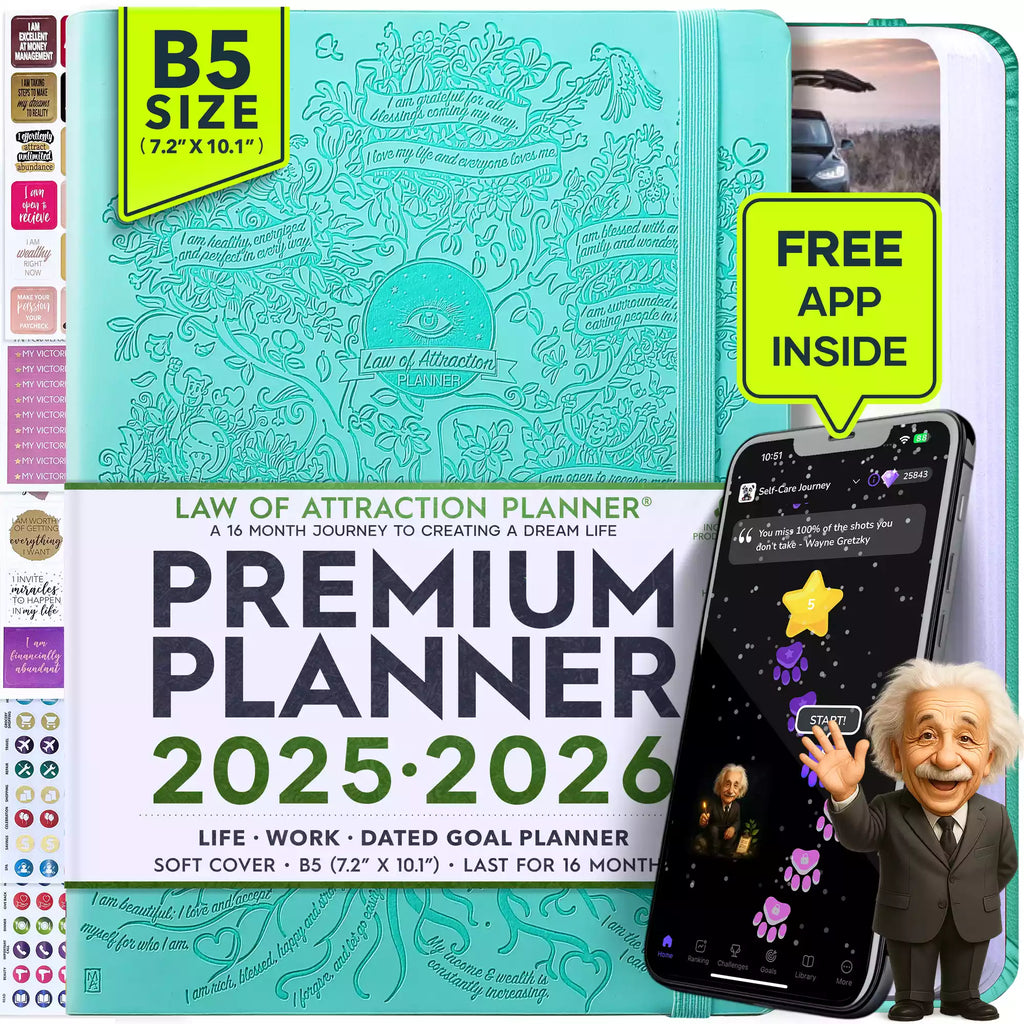 Sep 2025 - Dec 2026 Dated Deluxe LOA 16 Month Planner (B5 size: 7.5 x 10 inches) Tree