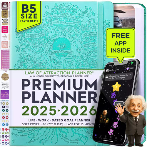 Sep 2025 - Dec 2026 Dated Deluxe LOA 16 Month Planner (B5 size: 7.5 x 10 inches) Tree