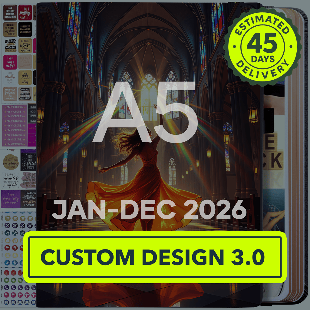 Custom Design 3.0: Jan - Dec 2026 Dated Sunday Start A5 Size