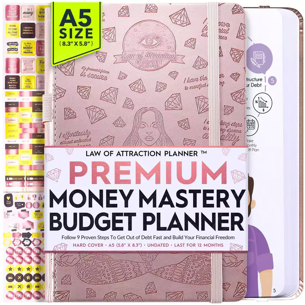 BOGO Undated Budget Planner and Monthly Bill Organizer Rose Gold Lotus
