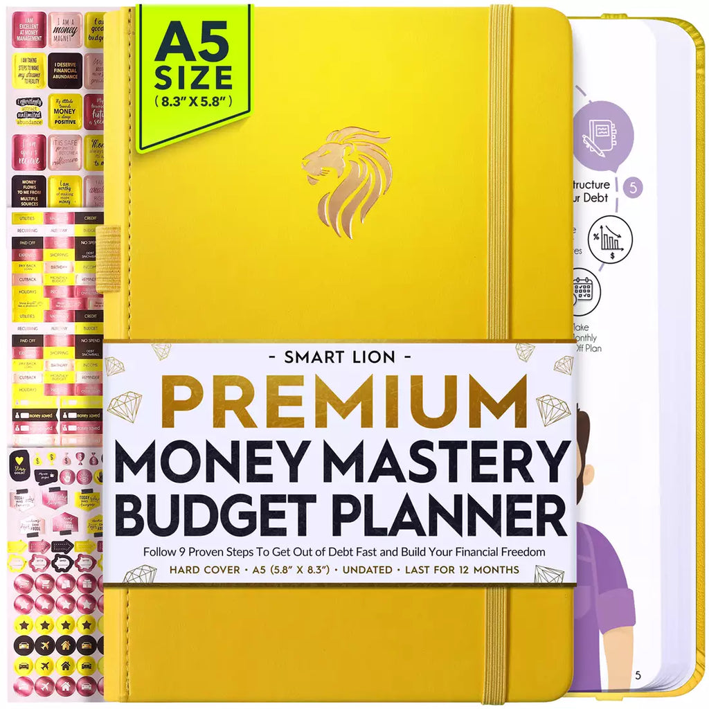 BOGO Undated Budget Planner and Monthly Bill Organizer Yellow Unicorn
