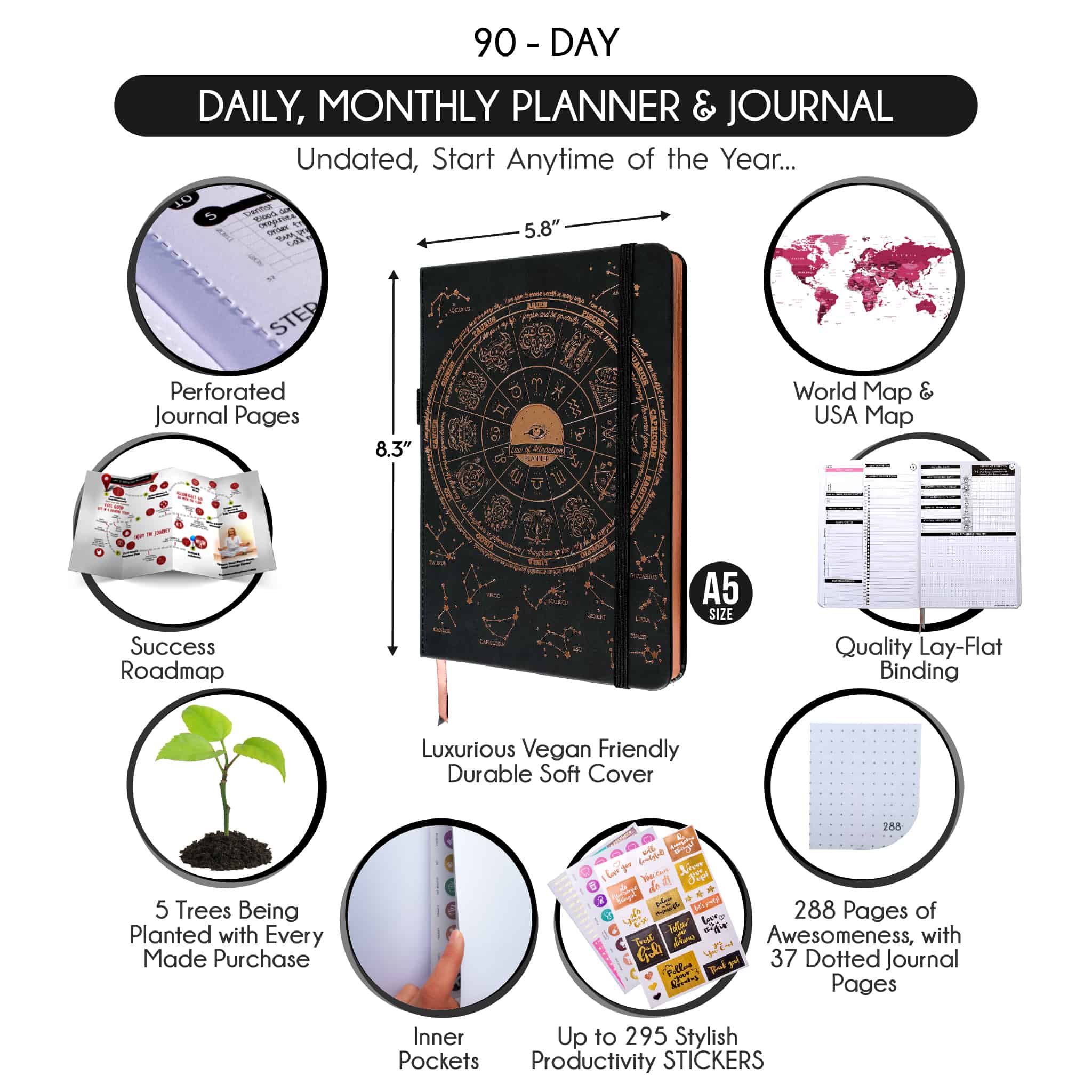 Deluxe Undated 90 Day Daily Planner A5 Size 6 X 8 5 Inches Freedom deluxe-undated-90-day-daily-planner-a5-size-6-x-8-5-inches-freedom
