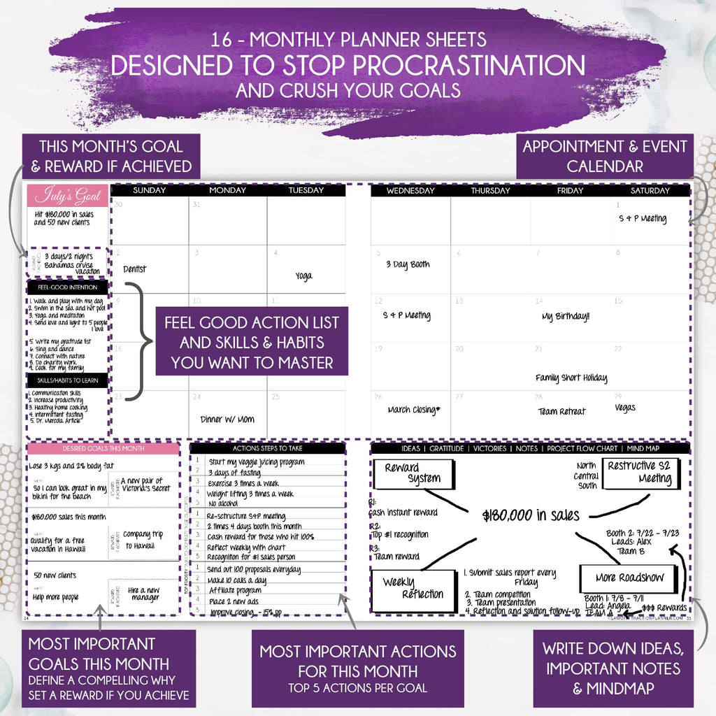 Sep 2024 - Dec 2025 Dated Deluxe LOA 16 Month Planner (B5 size: 7.5 x ...